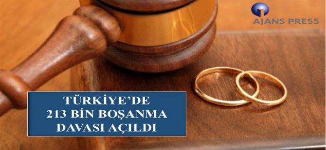 Türkiye’de 213 Bin Boşanma Davası Açıldı