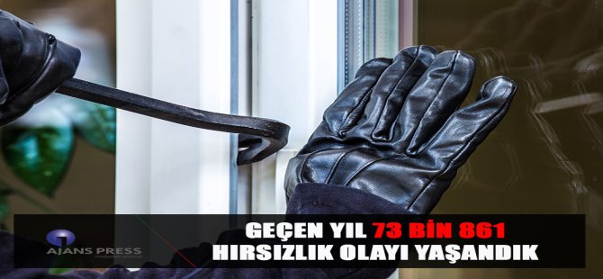 Geçen Yıl 73 Bin 861 Hırsızlık Olayı Yaşandık