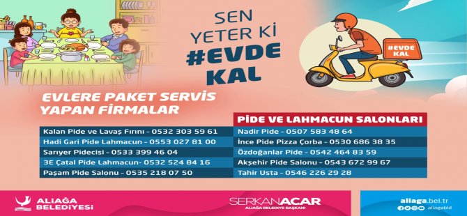 Aliağa da Paket Servisi Yapan İşletmeler