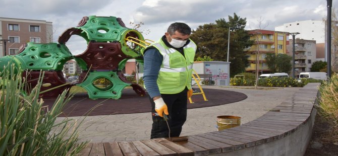 Park ve Bahçeler Müdürlüğü Ekipleri Aliağa’nın  Her Yerinde