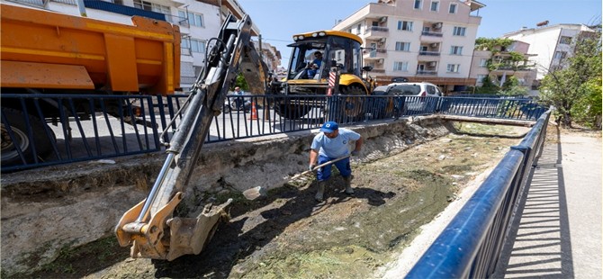 Dikili’deki Sülüklü Deresi temizlendi