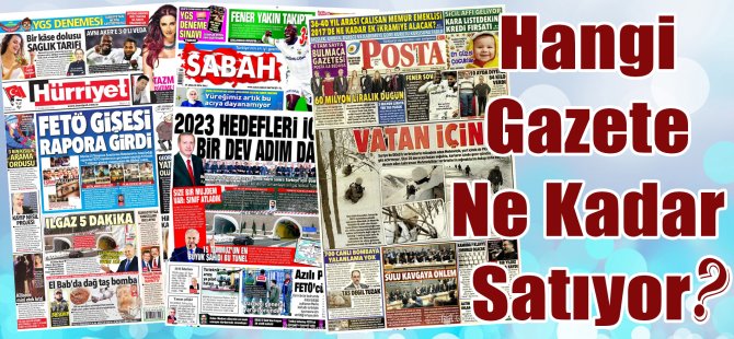 Hangi Gazete Ne Kadar Satıyor? 12 Aralık – 18 Aralık 2016