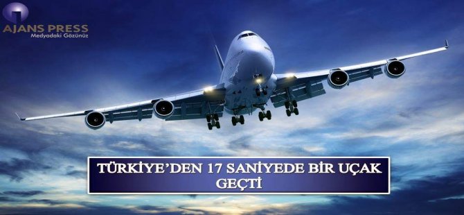 Türkiye'den 17 Saniyede Bir Uçak Geçti