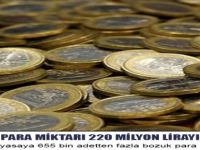 Madeni Para Miktarı 220 Milyon Lirayı Geçti