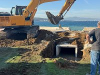 Avcı Ramadan parkı  bölgesinde yağmur suyu hattı imalatına başlandı